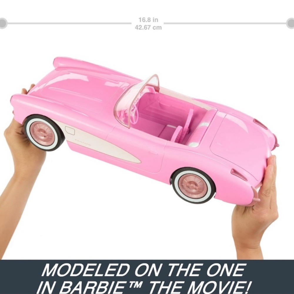 Barbie Pink Remote Control Convertible Car - Picture 2 of 6